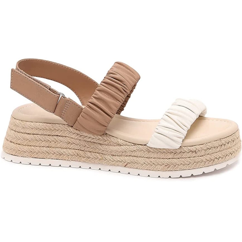 Platform wedge espadrille sandal